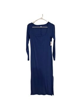 Old Navy Navy Long Sleeve Square Neck Maxi Dress